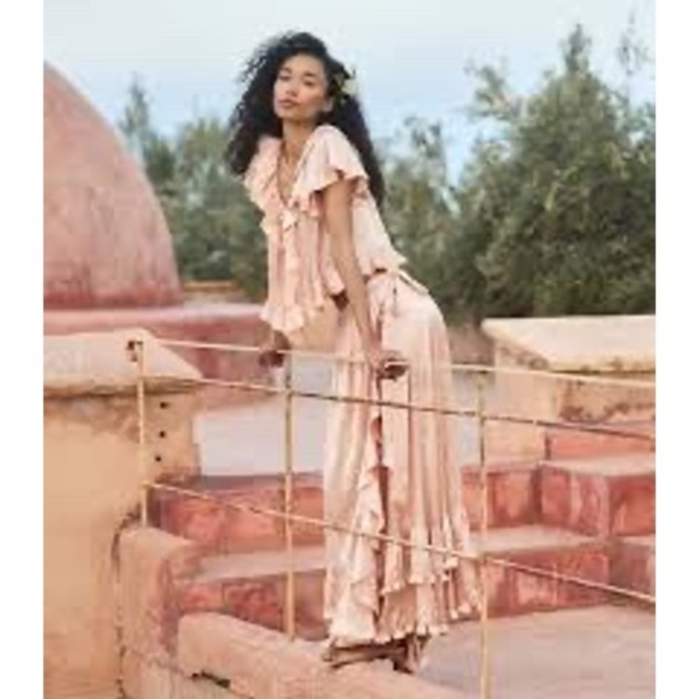 DOEN Fiorenza Skirt Peach Sorbe Size t XS New With Tags - Picture 6 of 6